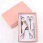 Rose Gold Eyelash Curler & Makeup Tools Set - 4-Piece Beauty Essentials Kit