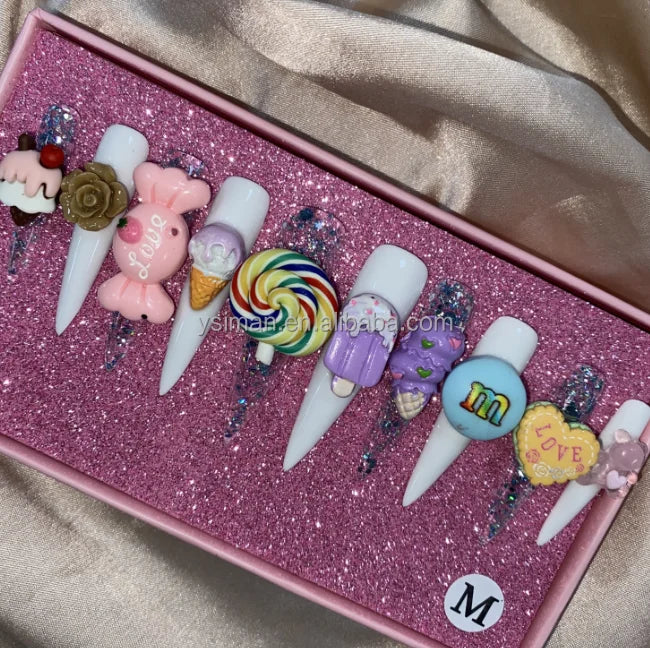 Luxury Handmade Press-On Nails with Designs