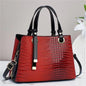 Retro Crocodile Embossed Messenger Handbag