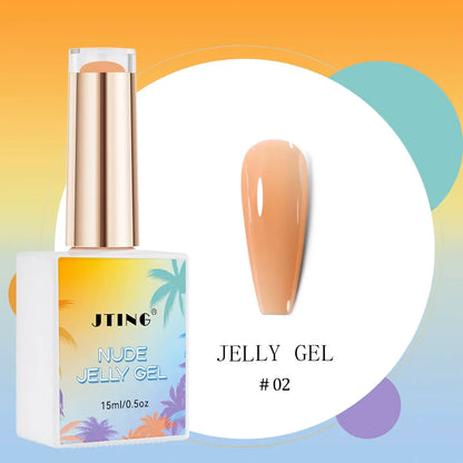 Jelly Gel Nail Polish with Neon & Nude Tones