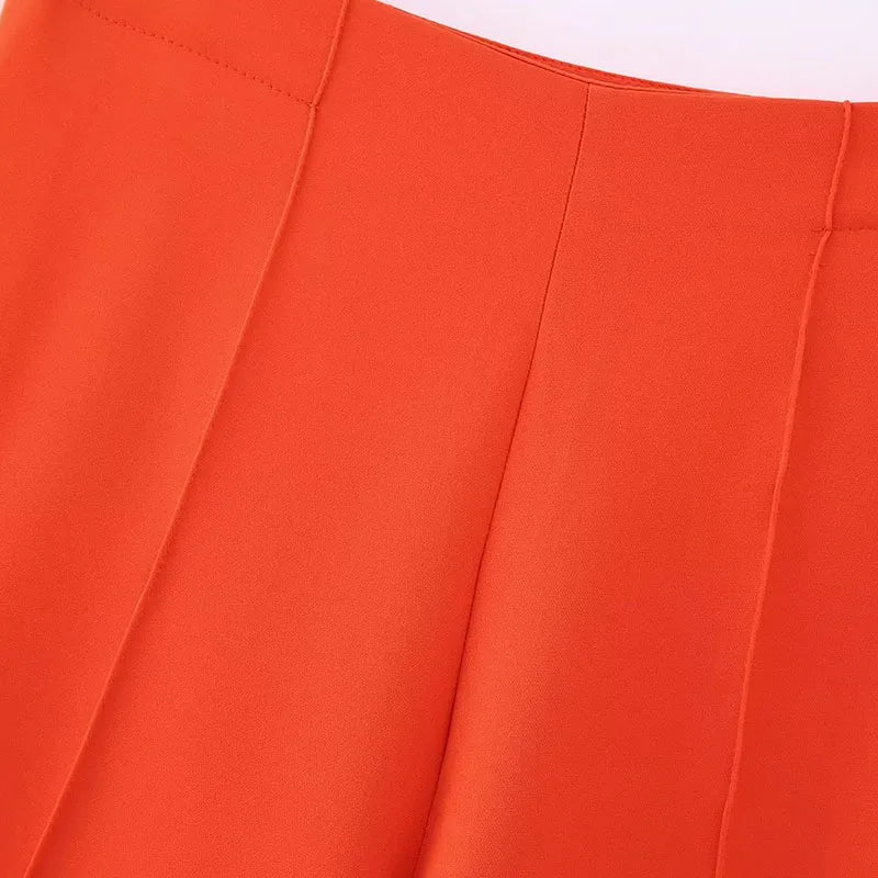 Retro High Waist Zipper Pants - Loose Fit Trousers