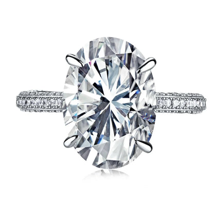 Oval Cut Sterling Silver Ring