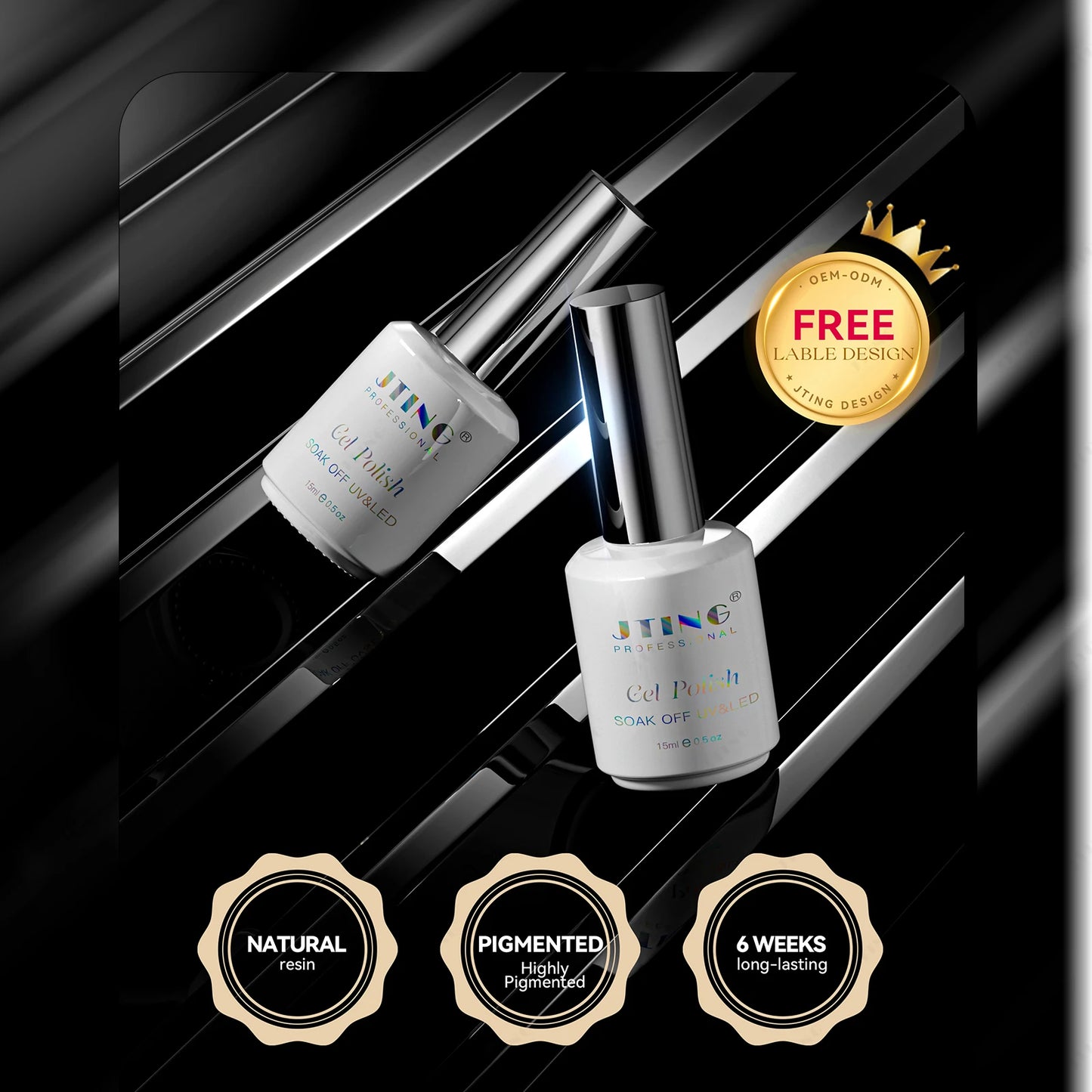 JTING Cat Eye Gel Nail Polish 24-Color Set with Magnet - Complete Collection Kit