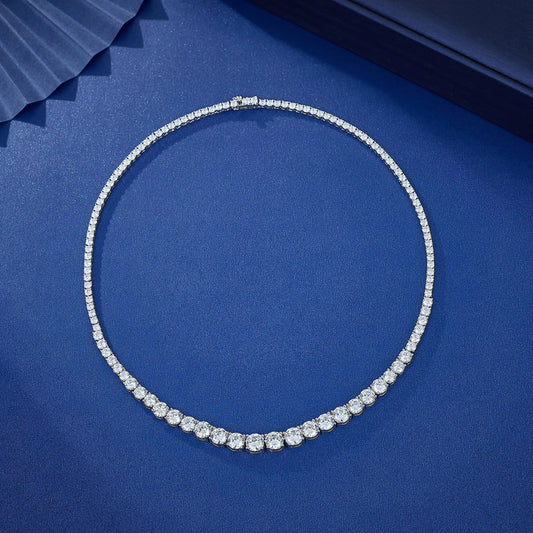 Cubic Zirconia Tennis Rhodium Plated CZ Chain