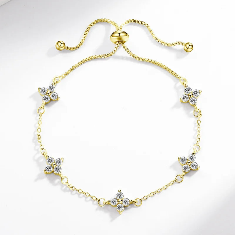 Moissanite Chain Link Bracelet 18K  Bracelet