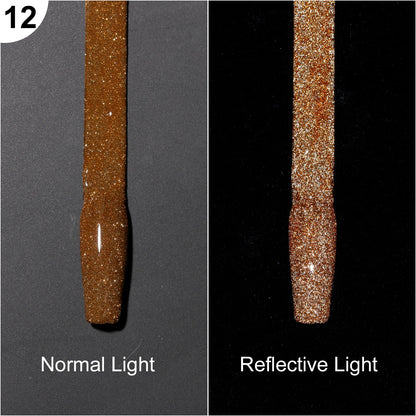 Super Reflective Disco Liner Gel Polish 12-Color Set - Nail Art Painting Collection