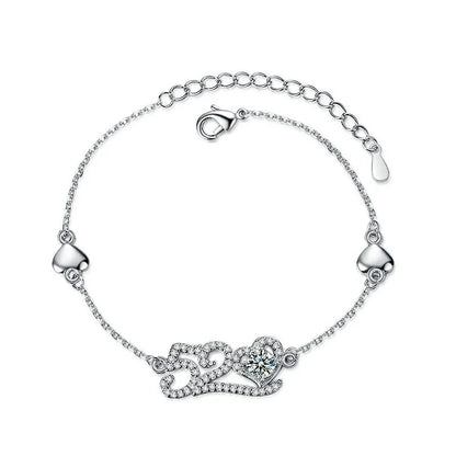 Moissanite Chain Link Bracelet 18K  Bracelet