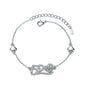 Moissanite Chain Link Bracelet 18K  Bracelet