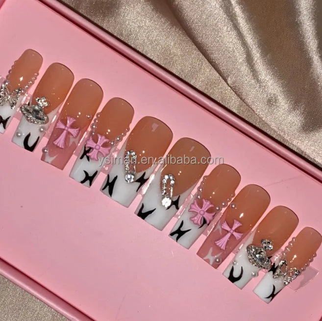 Luxury Handmade Press-On Nails with Designs