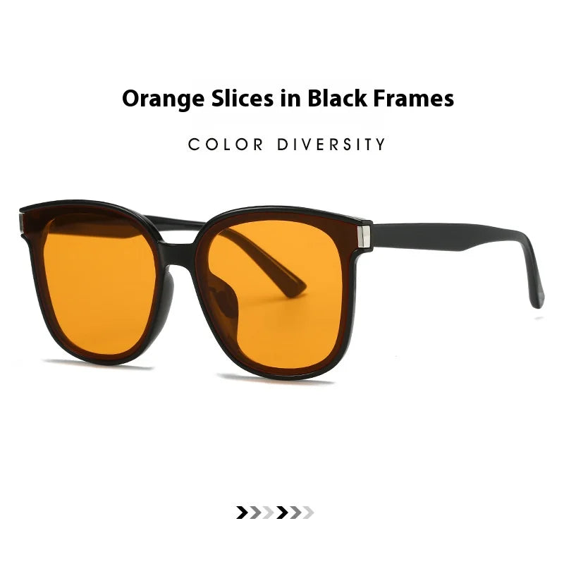 Square Frame Sunglasses - UV400 Protection Large Lens