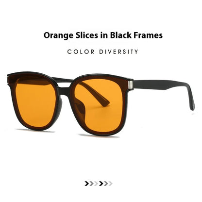 Square Frame Sunglasses - UV400 Protection Large Lens