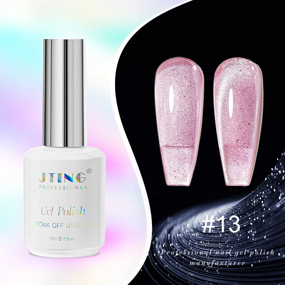 JTING Cat Eye Gel Nail Polish 24-Color Set with Magnet - Complete Collection Kit