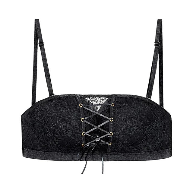 Seamless Push-Up Bra - Wire-Free Strapless Lace Bralette