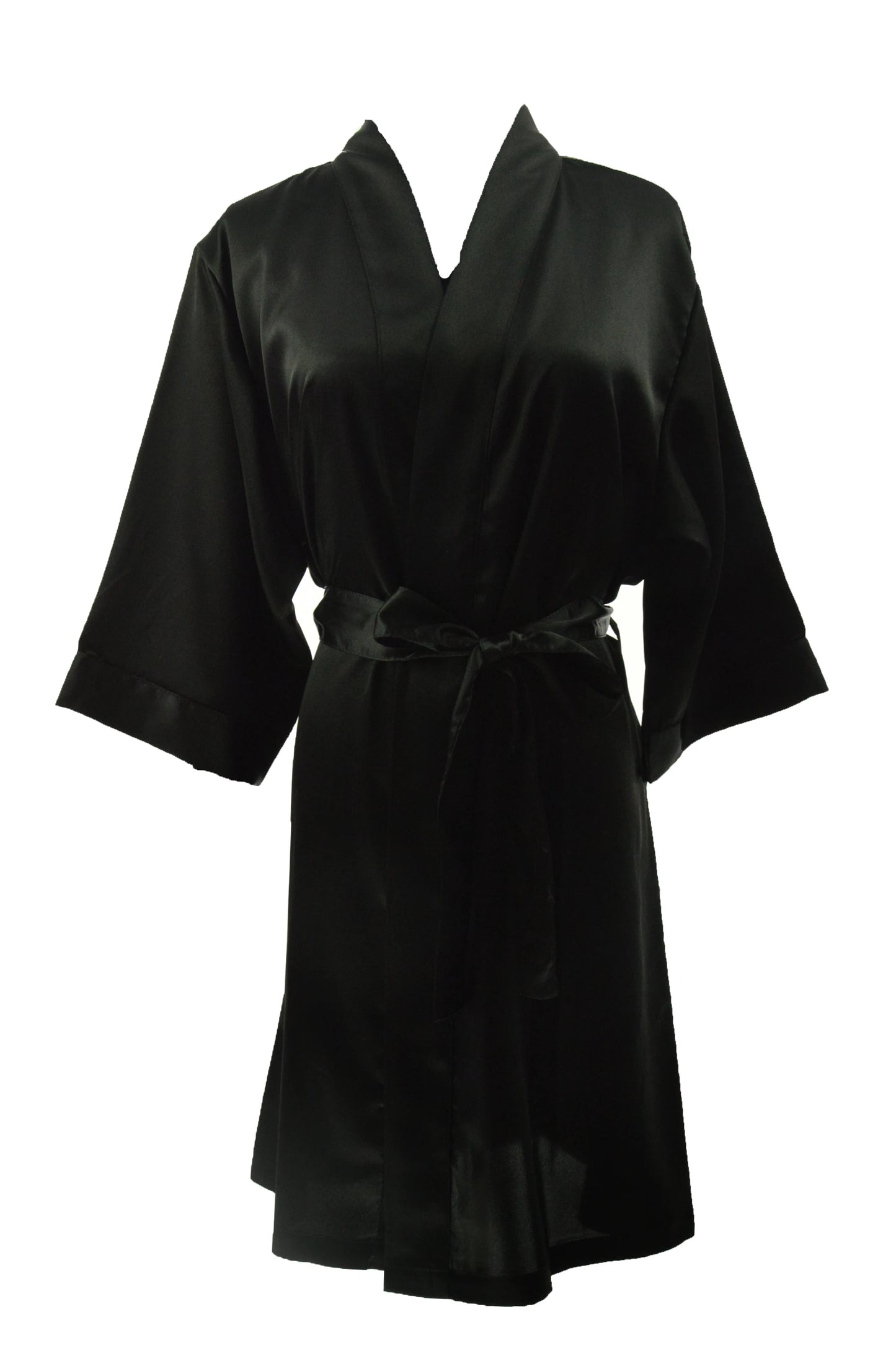 Women's Satin Kimono Robe - Short Silk Bridal Bridesmaid Wedding Robe