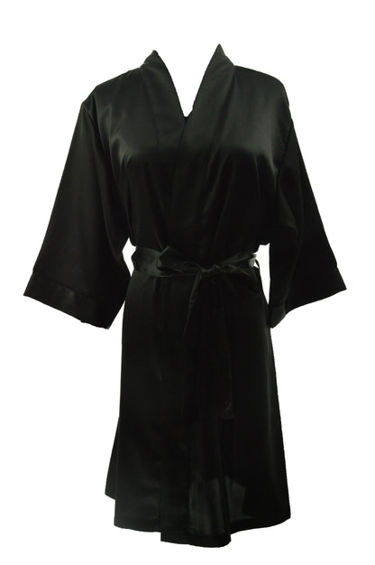 Women's Satin Kimono Robe - Short Silk Bridal Bridesmaid Wedding Robe