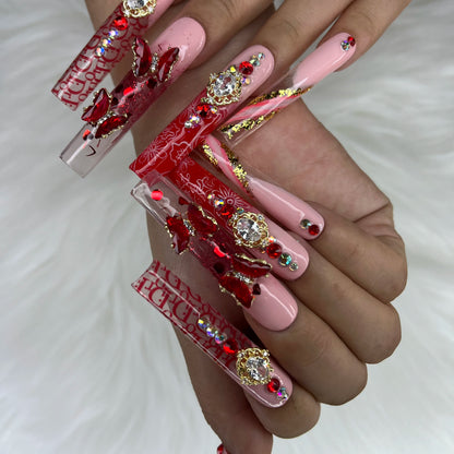 Custom Handmade Acrylic Press-On Nails