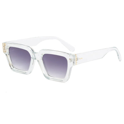 Retro Chunky Square Cat Eye Sunglasses - UV400 Protection