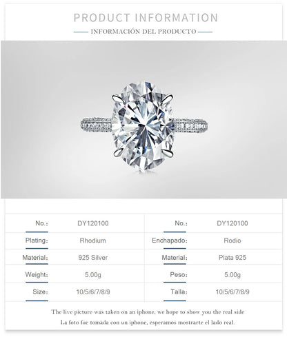 Oval Cut Sterling Silver Ring