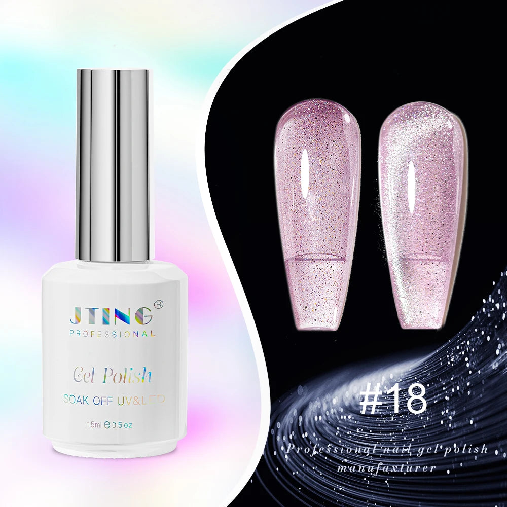 JTING Cat Eye Gel Nail Polish 24-Color Set with Magnet - Complete Collection Kit