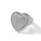 Heart-Shaped CZ Ring - Iced Out Bling Statement Jewelry