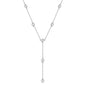 Sterling Silver Moissanite Bead Necklace - 1.1 Carat D VVS1 with Gold or Rhodium Plating