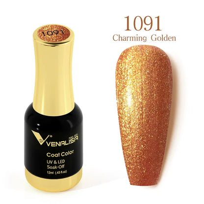 VENALISA Gel Nail Polish - No Wipe High Gloss Top Coat & Base Coat