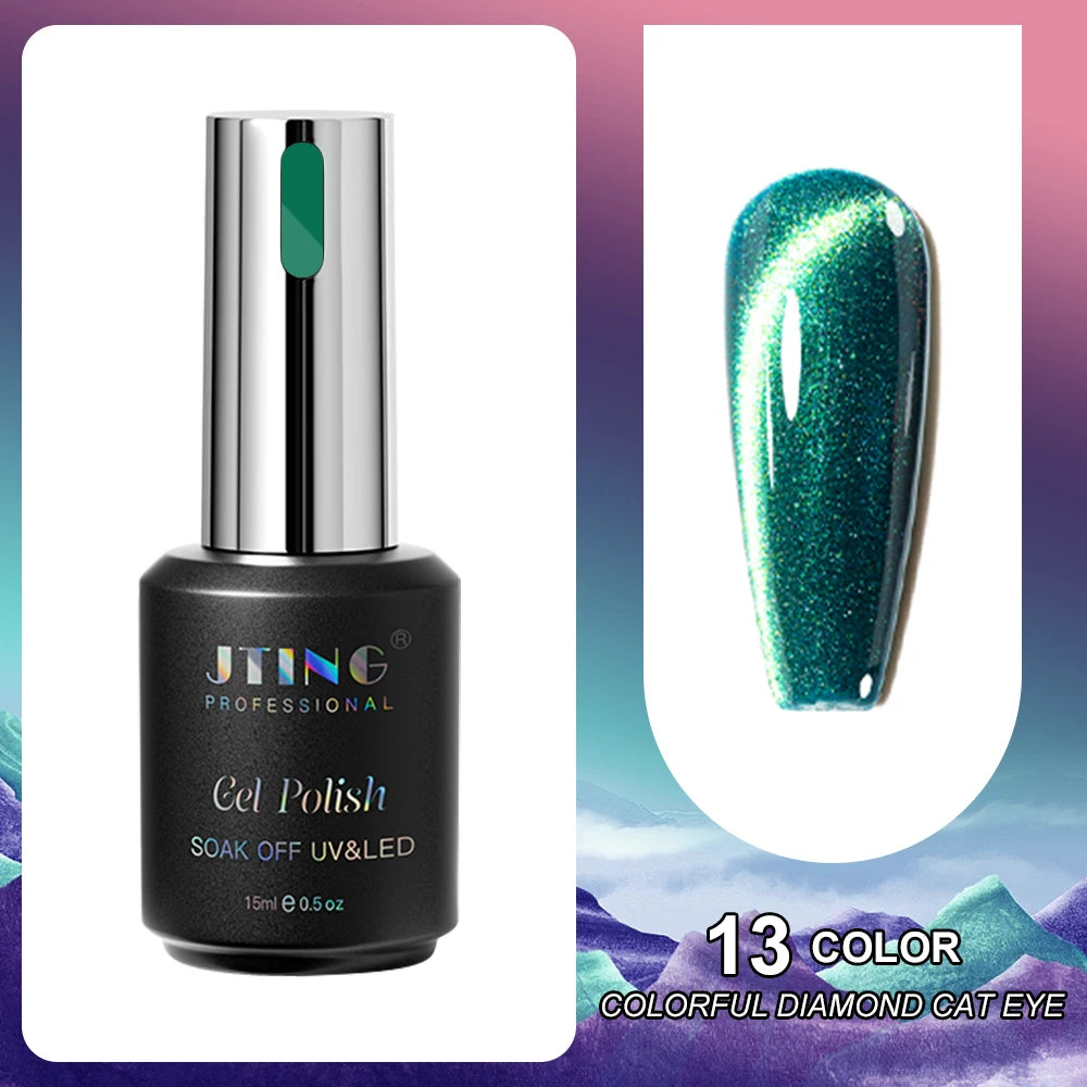 Cat Eye Gel Nail Polish 24-Color Set with Magnet - Diamond Collection Kit