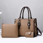 Luxury 3-Piece Handbag Set - Designer PU Leather Tote, Shoulder & Crossbody Bags