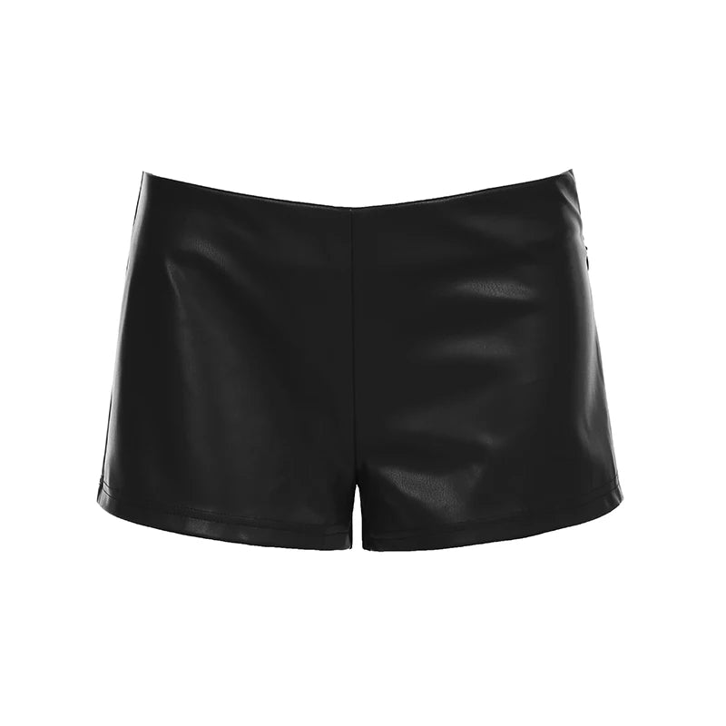 High Waist PU Leather Shorts - Slim Fit Bodycon Clubwear