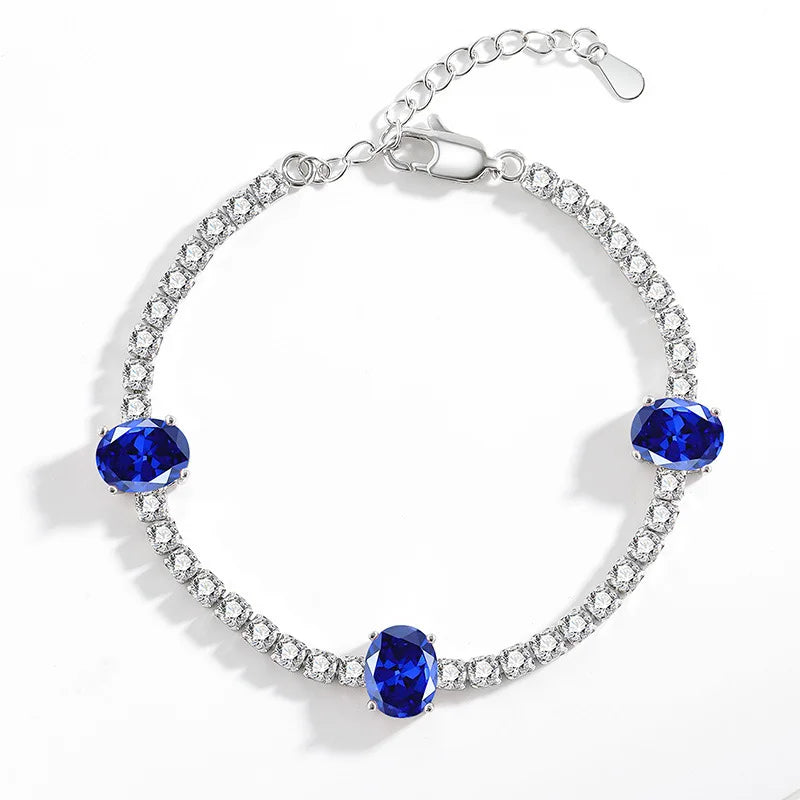 Moissanite Chain Link Bracelet 18K  Bracelet