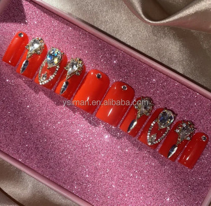 Luxury Handmade Press-On Nails with Designs