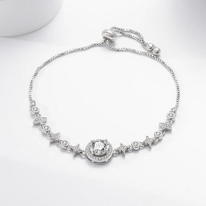 Moissanite Chain Link Bracelet 18K  Bracelet