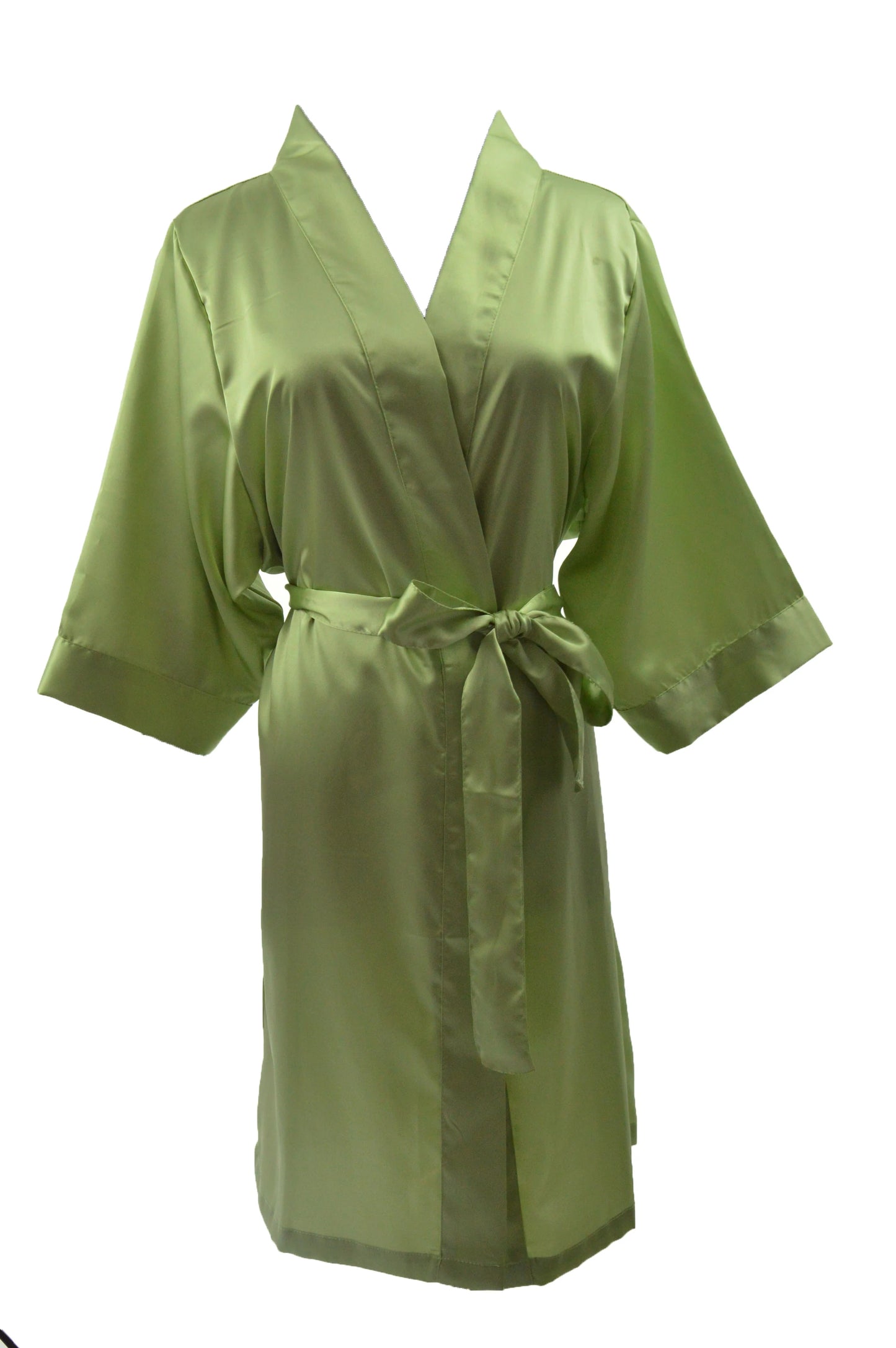 Women's Satin Kimono Robe - Short Silk Bridal Bridesmaid Wedding Robe