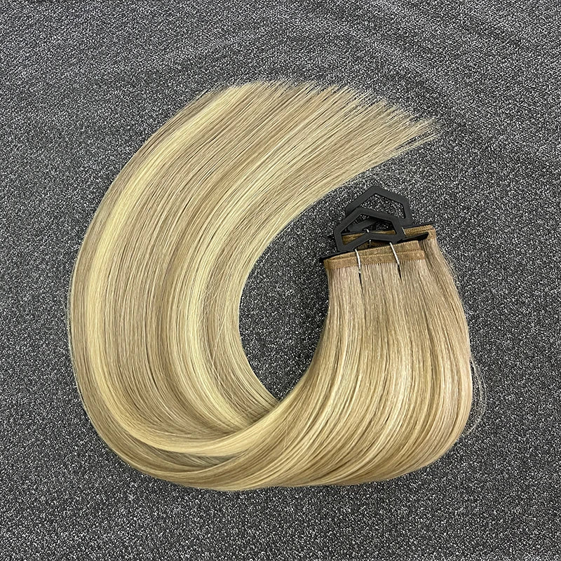 Slavic Raw Human Hair Flat Weft Extensions - 12A Grade Double Drawn Russian Virgin Hair