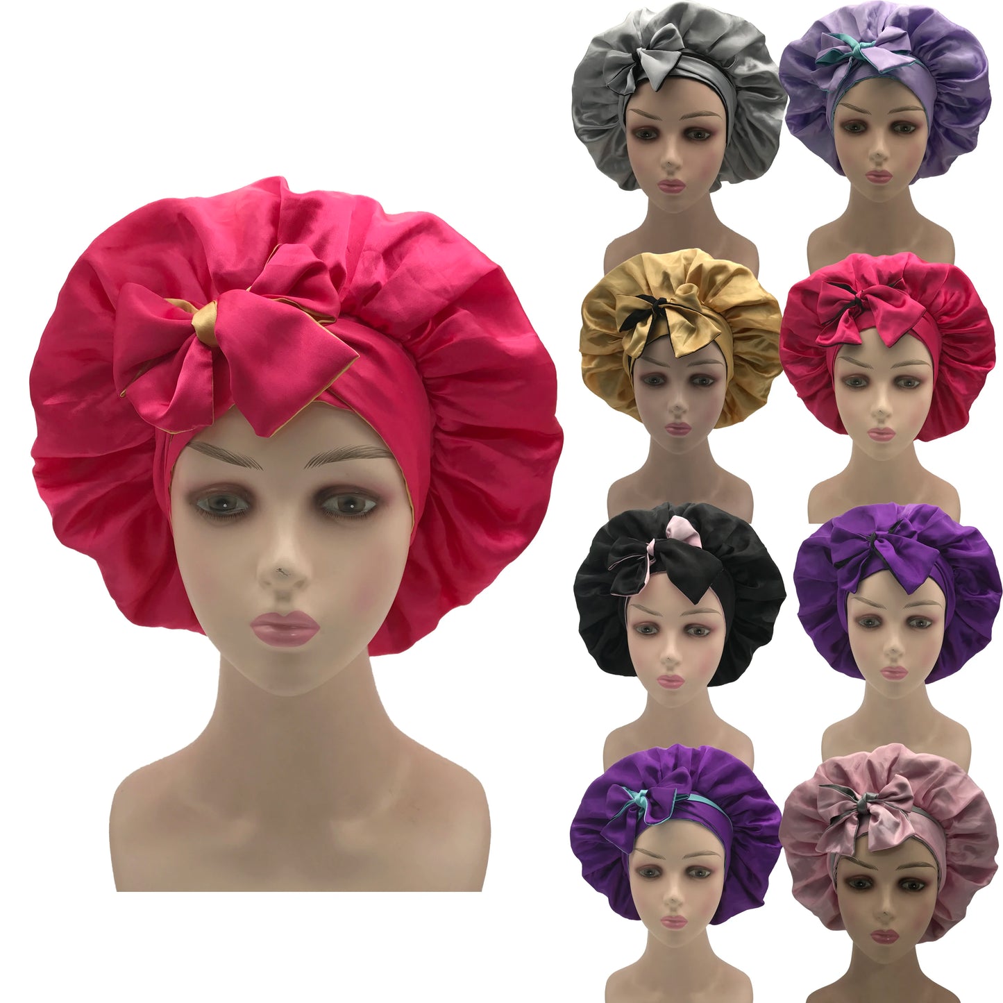 Satin Sleep Bonnet & Durag Silk Hair Wrap