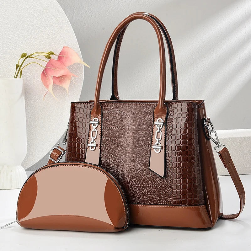 Bateli Luxury PU Leather Envelope Handbag - Chain Strap Shoulder Bag