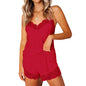 Luxury Red Satin Lace Robe - Women's Long Sleepwear Pajama Set