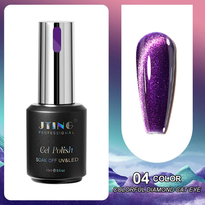 Cat Eye Gel Nail Polish 24-Color Set with Magnet - Diamond Collection Kit