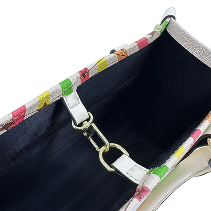 Casual Leather Handbag - Two Handle Tote Bag for Women