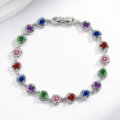 Moissanite Chain Link Bracelet 18K  Bracelet