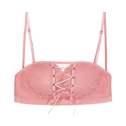 Seamless Push-Up Bra - Wire-Free Strapless Lace Bralette