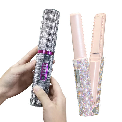 Cordless Hair Straightener - 2-in-1 Brushless Dryer & Curling Iron