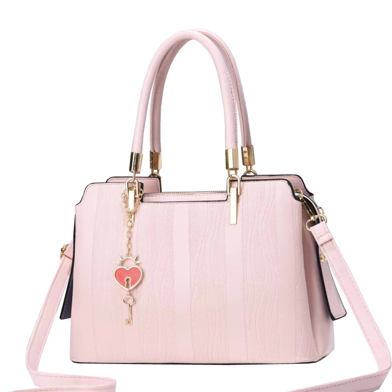 Women's Large Capacity Casual Tote Handbag - Fashion PU Leather Bag