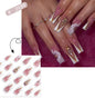 French Style Press-On Nails - 24 Piece Acrylic Artificial Nail Set