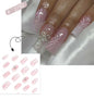 French Style Press-On Nails - 24 Piece Acrylic Artificial Nail Set
