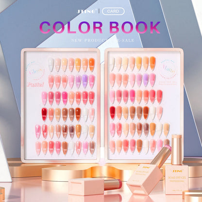 Valentine's Day Rubber Base Gel Polish Collection - 48 Colors Set with Color Book