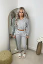 Fleece Crop Top Hoodie & Jogger Set