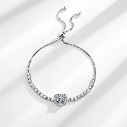 Moissanite Chain Link Bracelet 18K  Bracelet