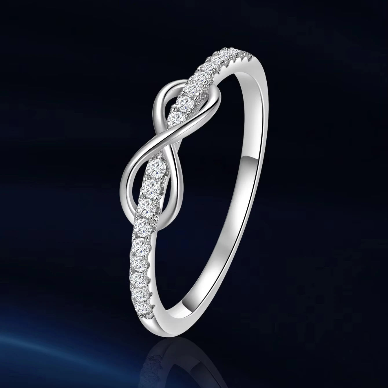 Lab-Grown Diamond Ring - 925 Sterling Silver Moissanite Ladies Ring