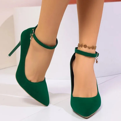 Women's Cross Strap Platform Heels - Elegant Stiletto Pumps
